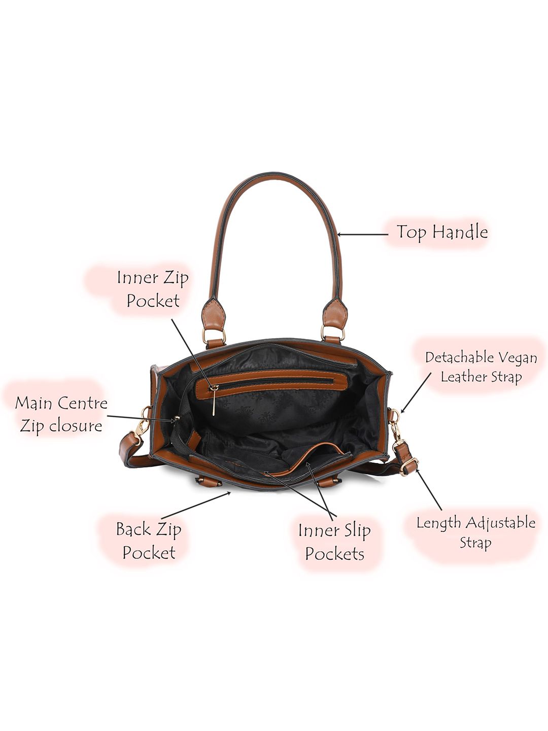 For The Beautiful You Handbags - Brown - view 6