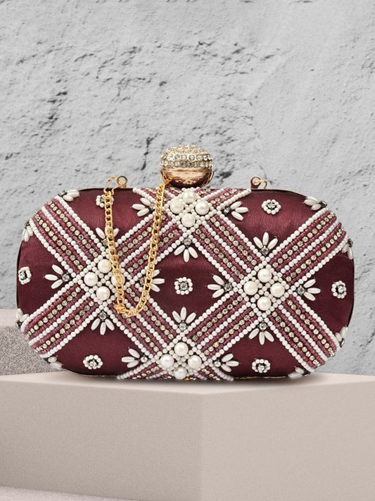 For The Beautiful You Clutches - Maroon