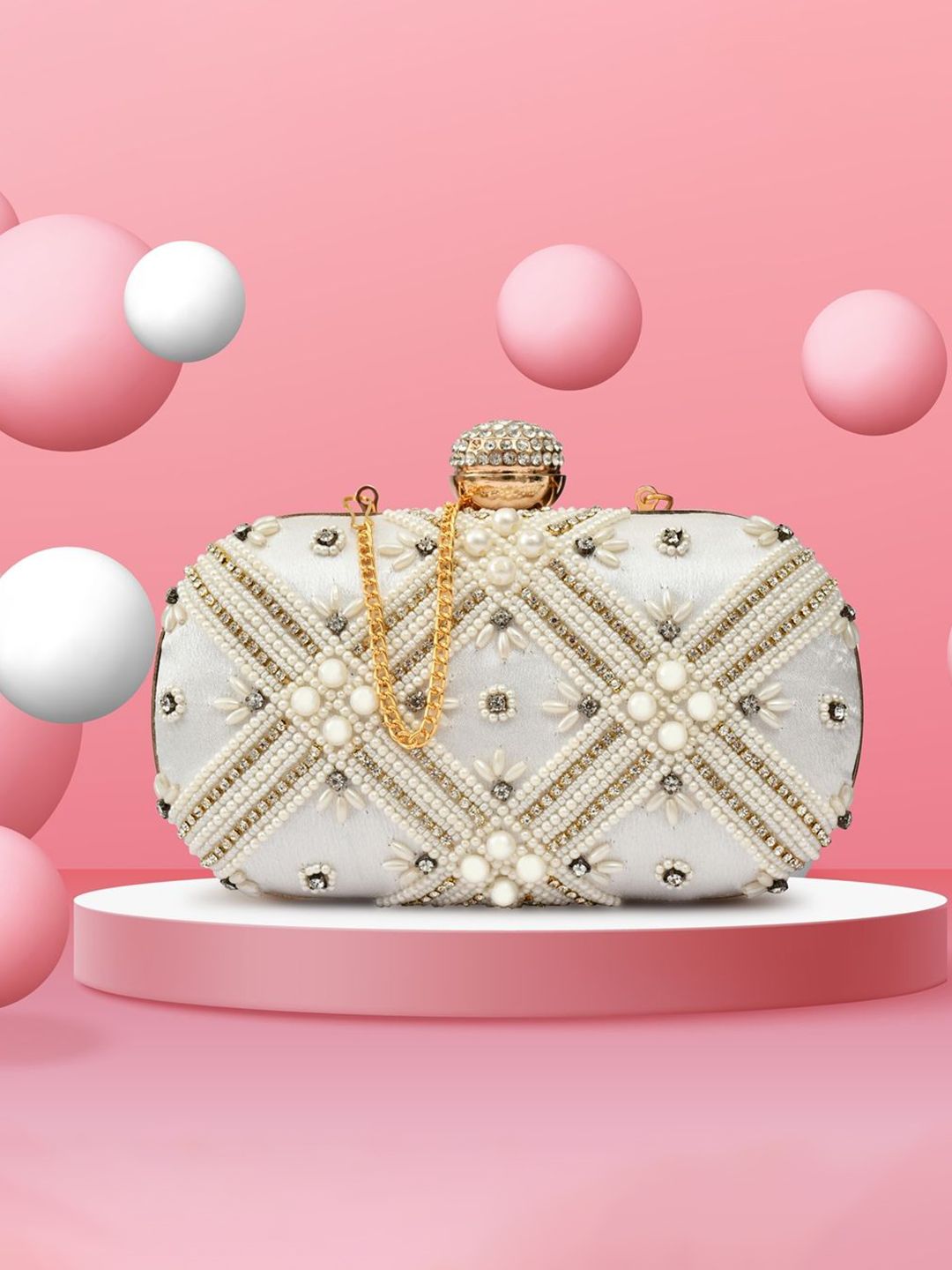 For The Beautiful You Clutches - White