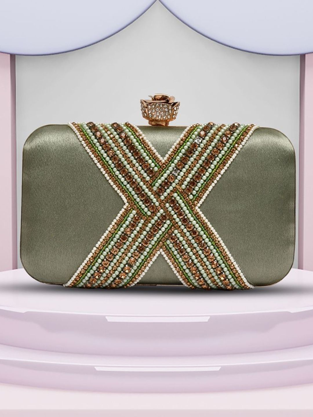 For The Beautiful You Clutches - Green