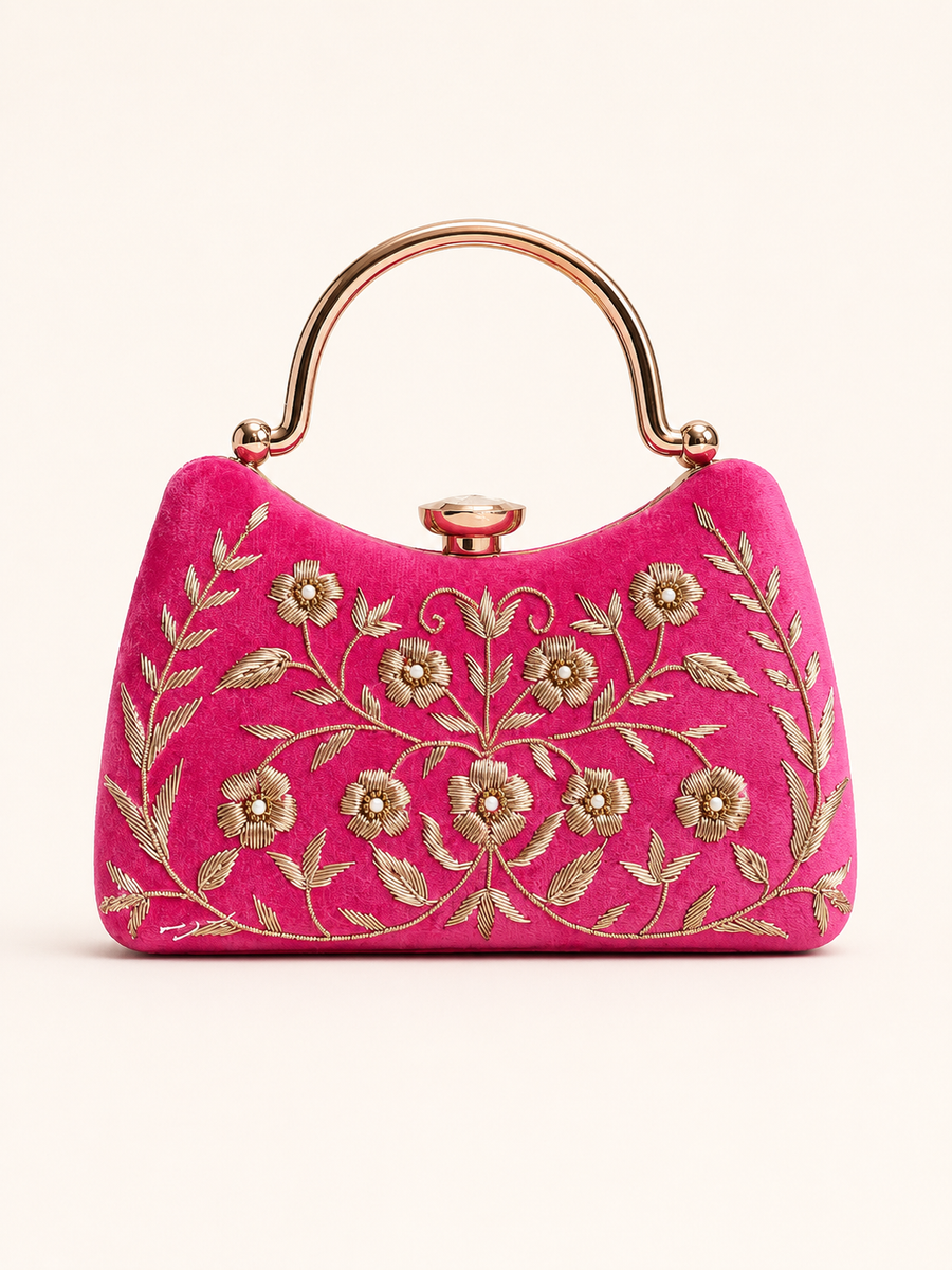 Embroidered clutches
