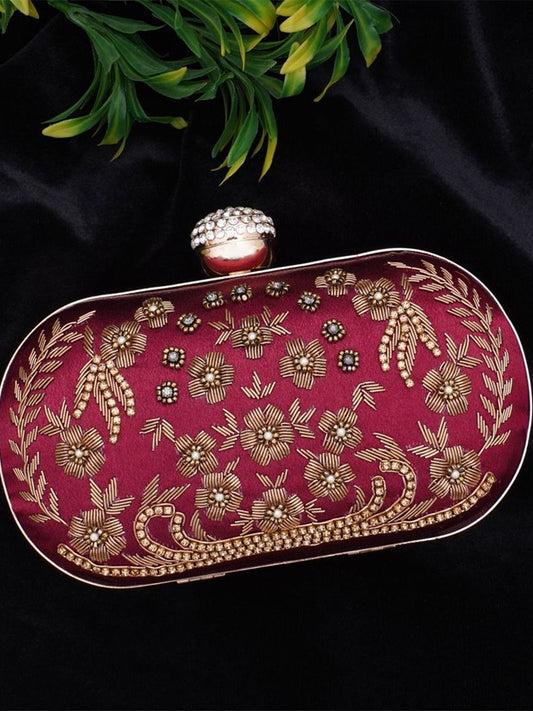 For The Beautiful You Clutches - Maroon