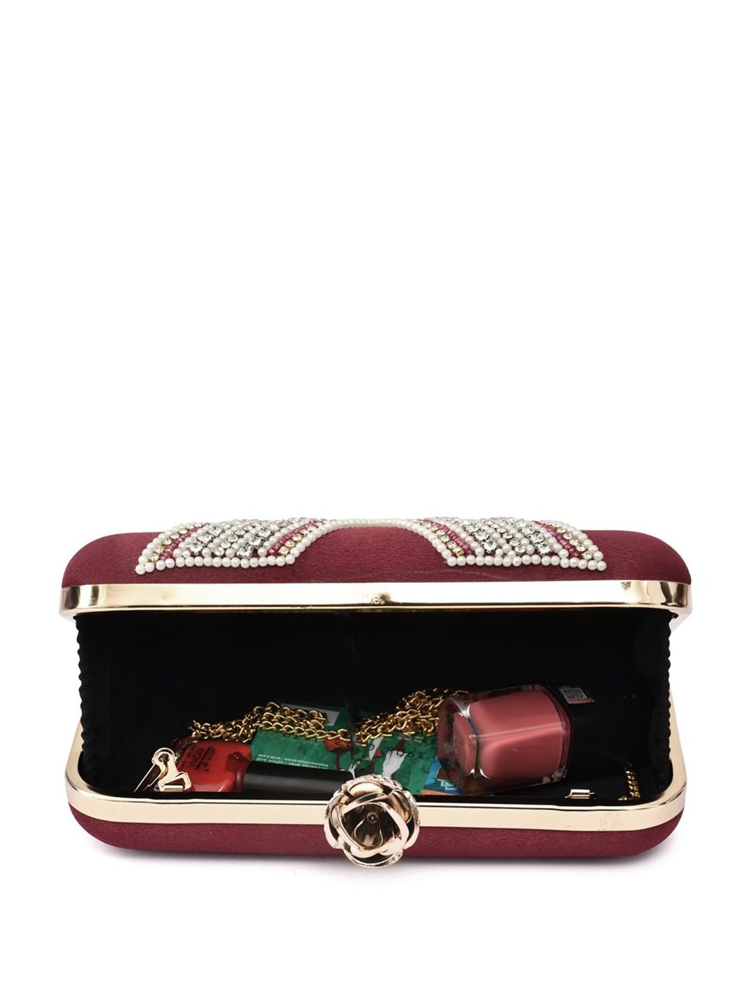 For The Beautiful You Clutches - Maroon - view 4