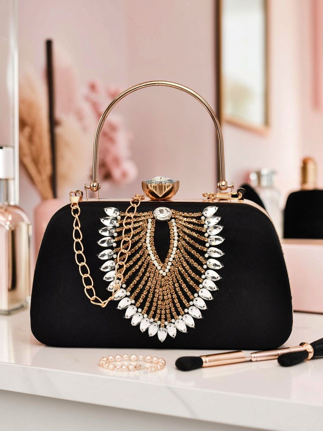 For The Beautiful You Clutches - Black