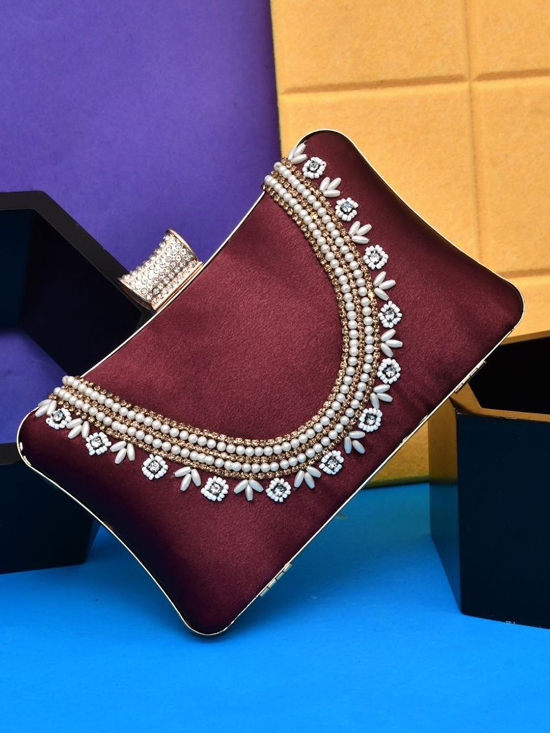 For The Beautiful You Clutches - Maroon
