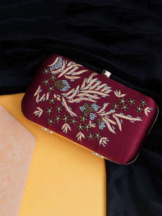 For The Beautiful You Clutches - Maroon