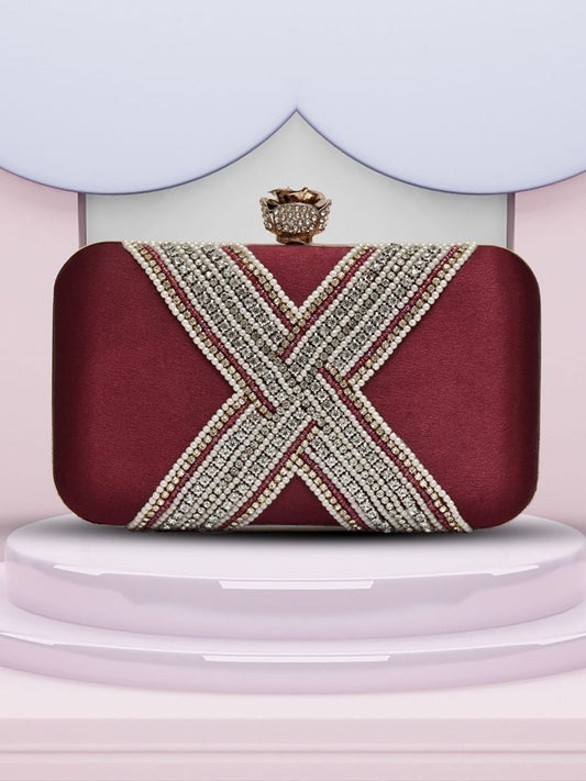 For The Beautiful You Clutches - Maroon