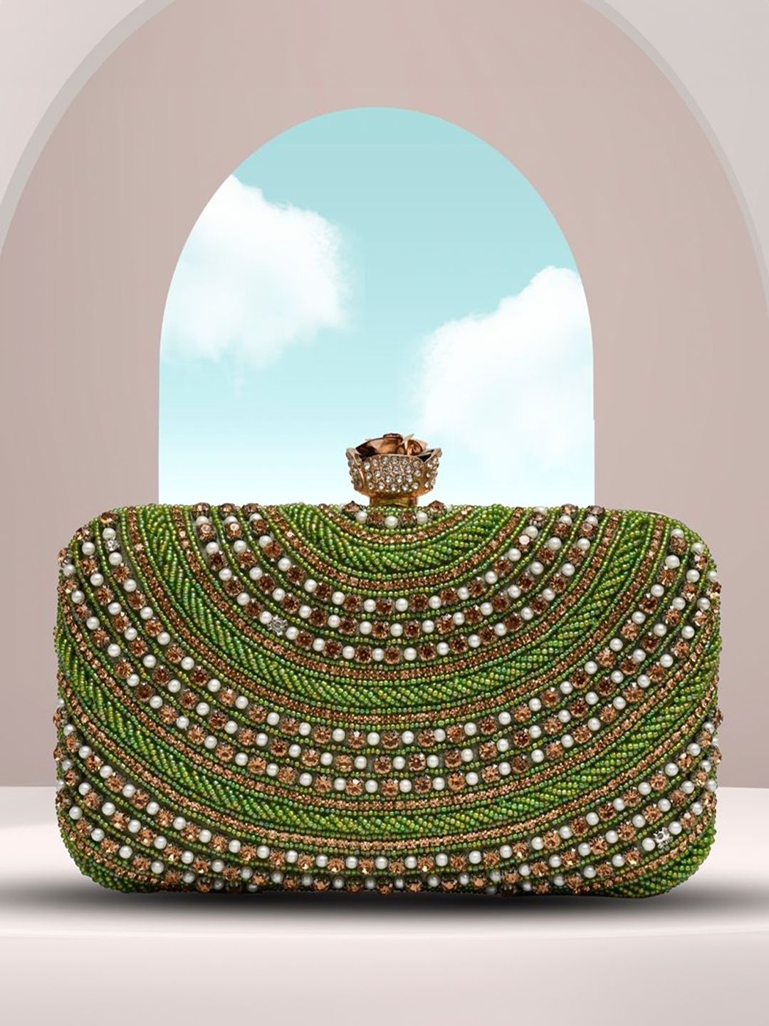 For The Beautiful You Clutches - Green