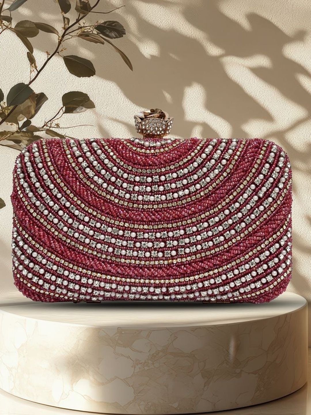 For The Beautiful You Clutches - Maroon