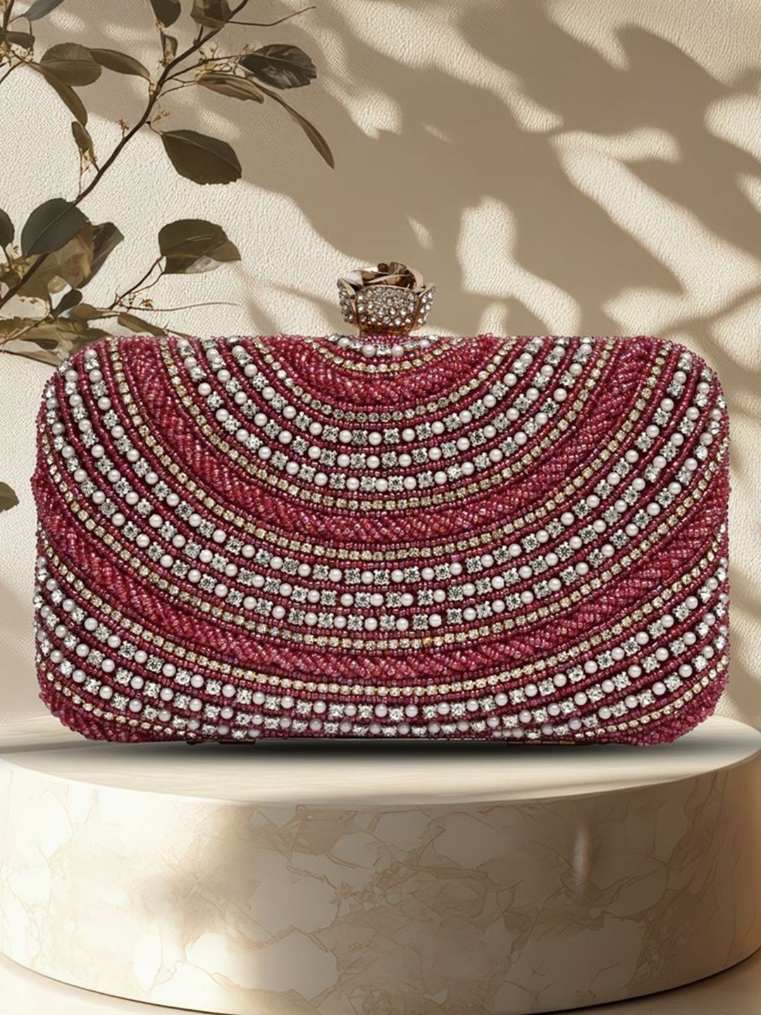 For The Beautiful You Clutches - Maroon